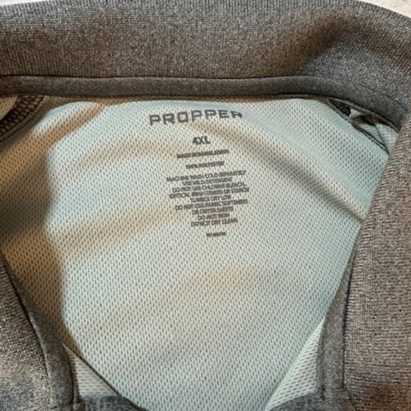Propper 4X Men’s Gray Polo Tactical Performance Shirt Moisture Wicking - Picture 4 of 7
